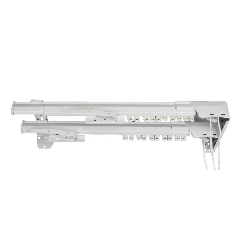 Tringle à rideaux double blanche Bembry, l 30 - 48 po
