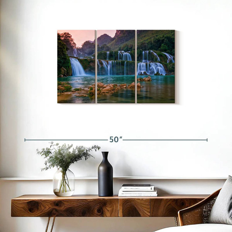 Alvord Ban Gioc Waterfall Scenery, 20" H x 33" W