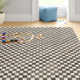 Marino Geometric Handmade Tufted Wool/Recycled P.E.T. Area Rug in Gray/Beige