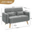 Modern Fabric Sofa Couch 2 Seater Sofa  Upholstered Loveseat-1387982716