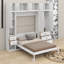 Lit escamotable double avec casiers et armoires