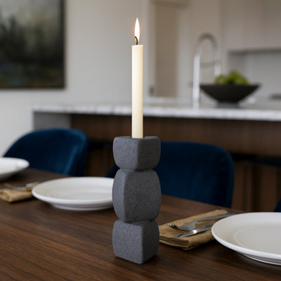 Porte-bougie en céramique moderne pour objets décoratifs empilés - Porte-chandelle conique décoratif
