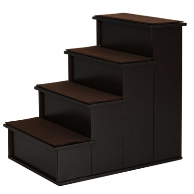Pet Steps In Brown - For Small Pets Up To 22 Lbs, With Hygienic And Cushioned Design For Mobility-Challenged Lbs Ease