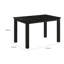 Table de salle à manger Syon, plateau en faux marbre noir de 47 pouces, pieds en bois noir-118708317