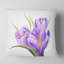 Crocus sur fond blanc - coussin à imprimé floral-29881681-29881677