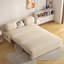 Canapé-lit causeuse 100% polyester beige-1139710392