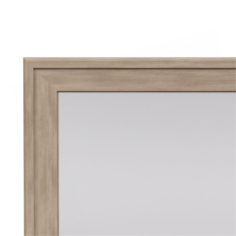 Sand Colored Rectangle Wood Mirror (INCLUDES MIRROR ONLY)