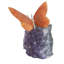Sculpture Zanders Wings en calcite et améthyste