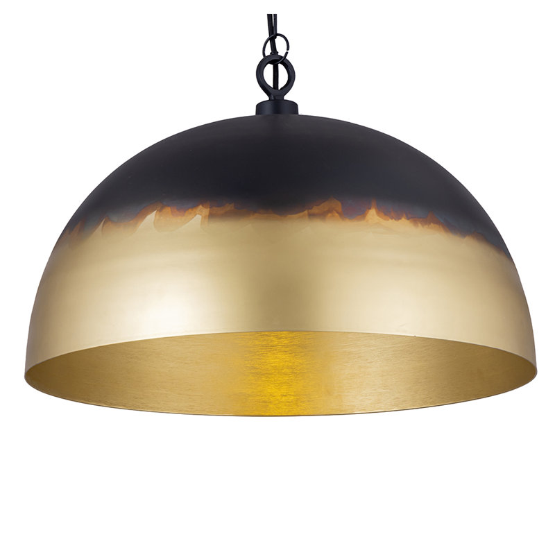 Beabrun 1 - Light Black/Gold Dome Pendant