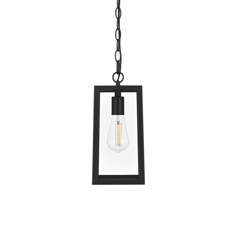 Luminaire suspendu d'extérieur noir 13 po Allson