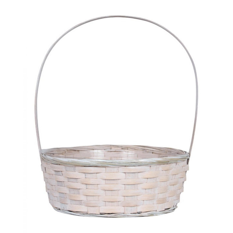 Panier à mèches/en rotin, H 14 po x l 9,5 po x P 9,5 po, White