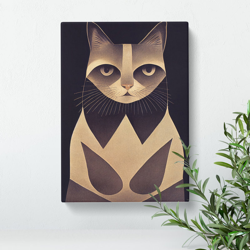 Marvellous Cat Abstract - Wrapped Canvas, 50cm H x 35cm W x 3cm D