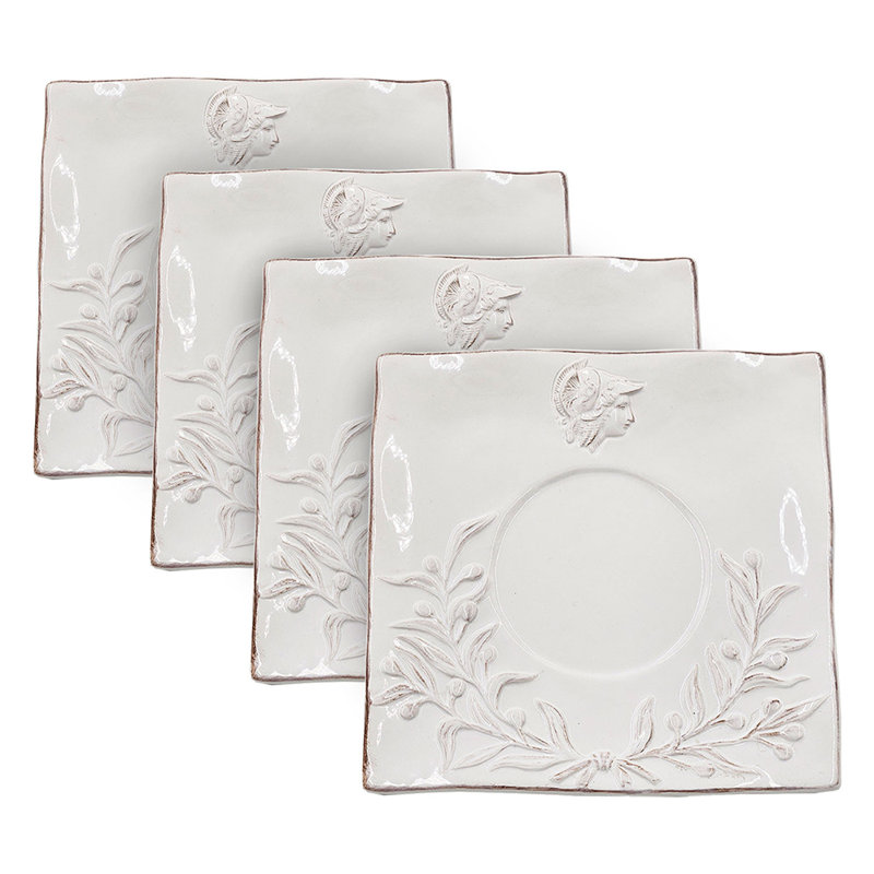 Assiettes 8,5 po - ensemble de 4 - blanc