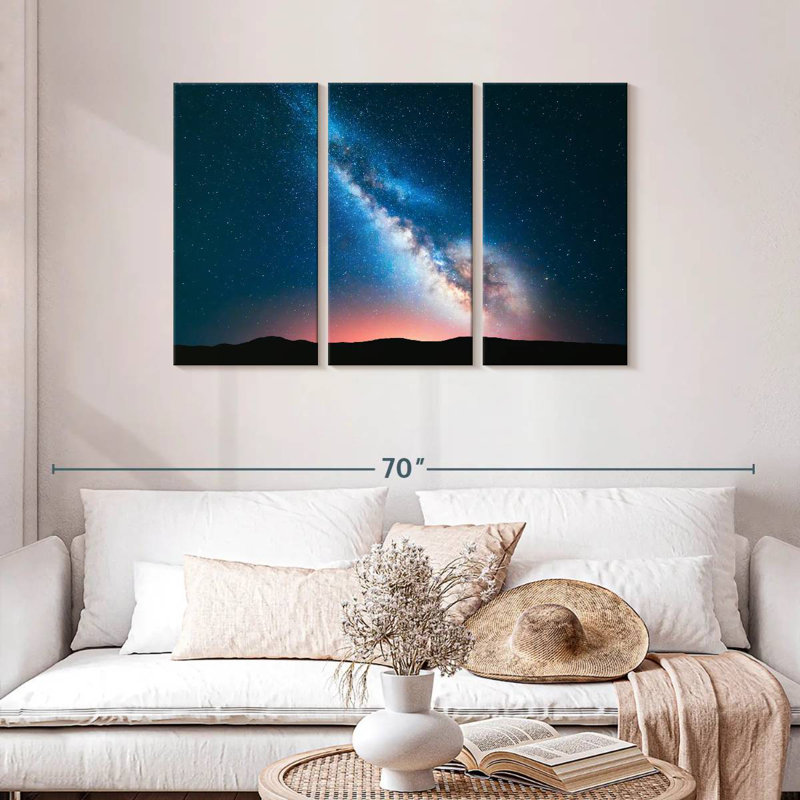 Oberle Milky Way Over Mountainscape, 28" H x 45" W