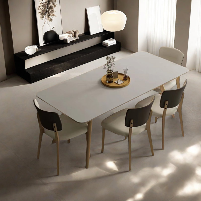 Table et chaises de style crème, H 29,5 po x L 62,9 po x l 31,4 po