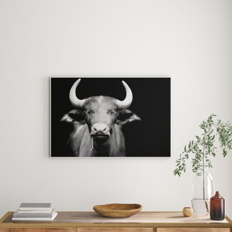 Single Picture Frame Painting, 61cm H x 91cm W, White
