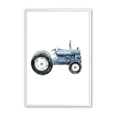 «Kerrville Blue Tractor» par Lauren Thomas - cadre photo unique, impression