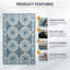 Oriental Machine Tufted Shag Area Rug-1969105986