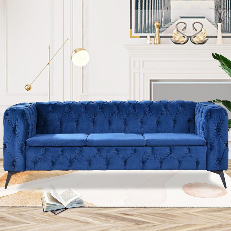 Caye 85'' Faux Leather Sofa