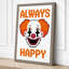 Always Happy Typography - Wrapped Canvas-2145806961-2145806971