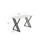 Modern Rectangular Dining Table with Metal X-Frame Legs-818109905