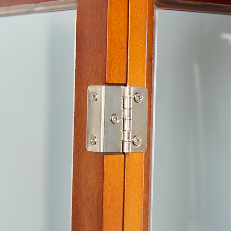 Oak Lighted Curio Cabinet with Tempered Glass Shelves