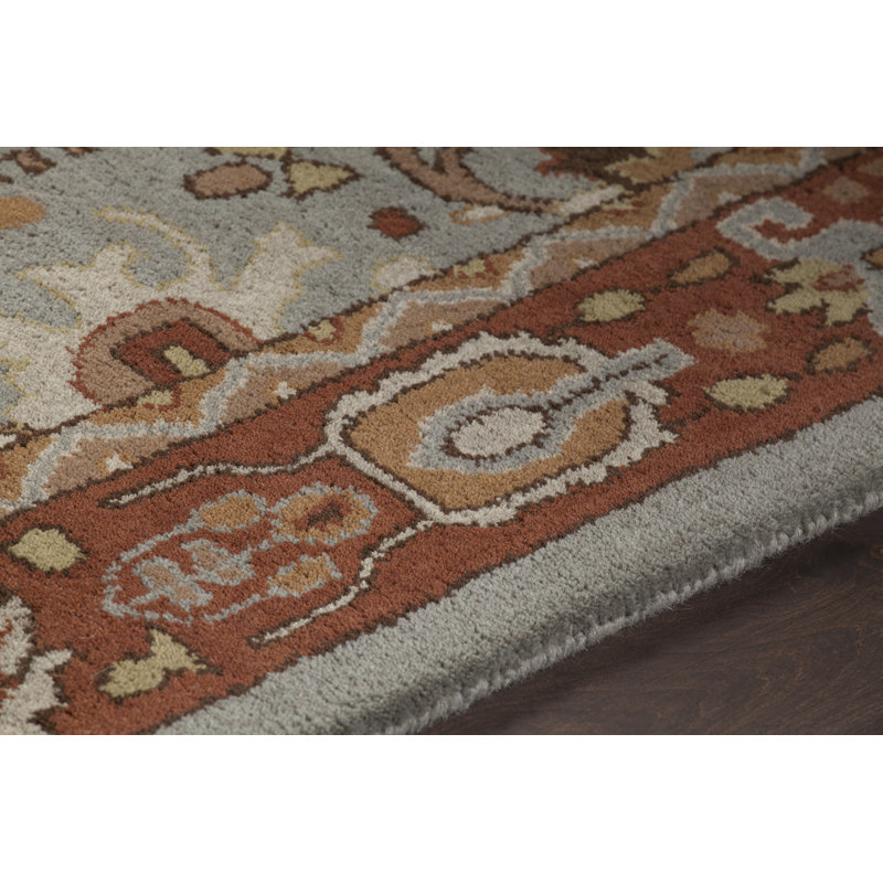 Tapis oriental Serapi en laine bleu clair, touffeté à la main Bartz Authentic, Rectangle 5 pi x 7 pi