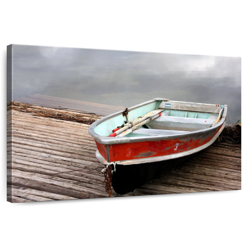 Mehar Docked Boat, 26" H x 39" W