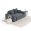 Two-seater square arms loveseat sofa-1595754560