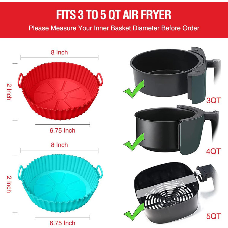 WAFE Silicone Air Fryer Liner 2PACK