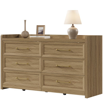 56.4"W Modern 6-Drawer Dresser by Latitude Run