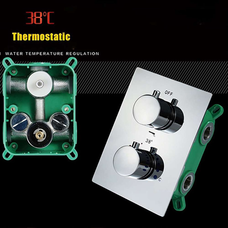 Maine Contemporary LED Rainfall Thermostatic Ceiling Shower – Modern Luxury with Color-Changing LED Lights