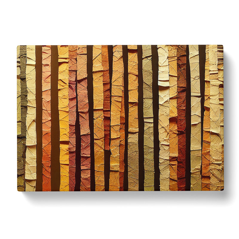 Summer Forest Torn Paper Abstract - Wrapped Canvas