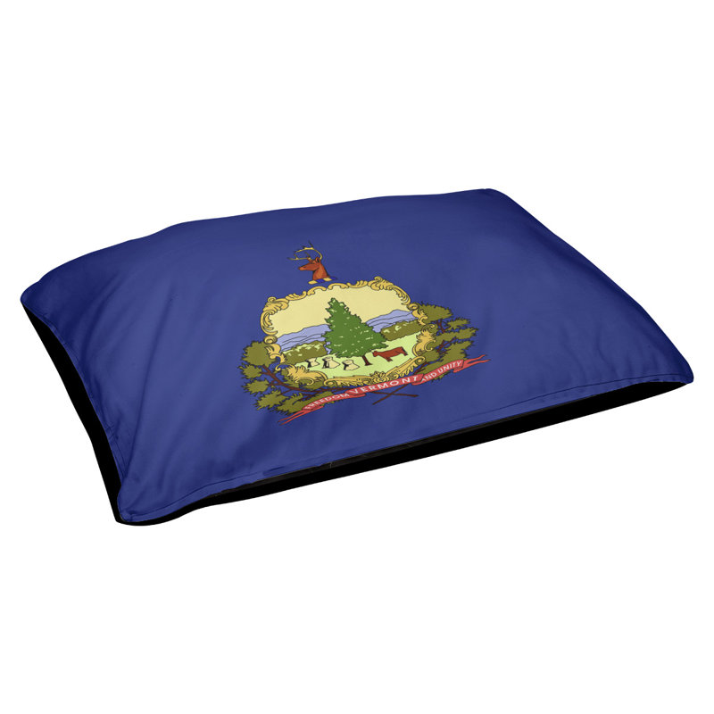 Coussin stylisé vermont flag Burien, L 42 po x l 52 po, Noir