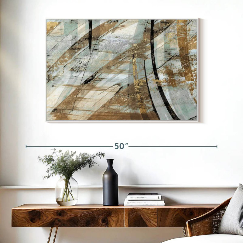 Fiorella rythmique, Cadre flottant blanc, 40 po x 27 po