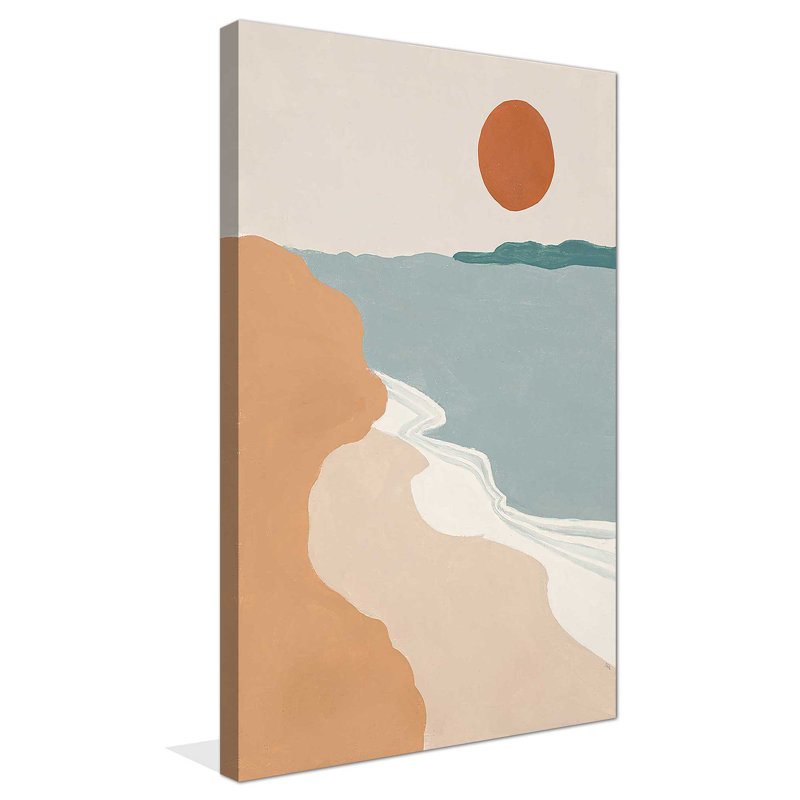 «Mid Century Landscape I» par Patricia Pinto - Peinture, Toile tendue, H 30 po x l 18 po x P 1 po