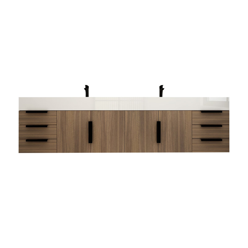 Ensemble de meuble-lavabo simple 84 po 84 po, Bois