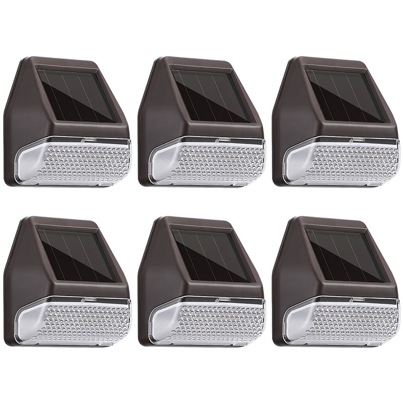 Oil Rubbed Bronze Solar LED Dusk to Dawn Deck Lights Set of 6