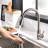 Touch-On Kitchen Faucet With Pull Out Sprayer Single Handle Brass Touch Activated Kitchen Sink Faucet With 2-Way Pull Out Sprayer,Brushed Nickel