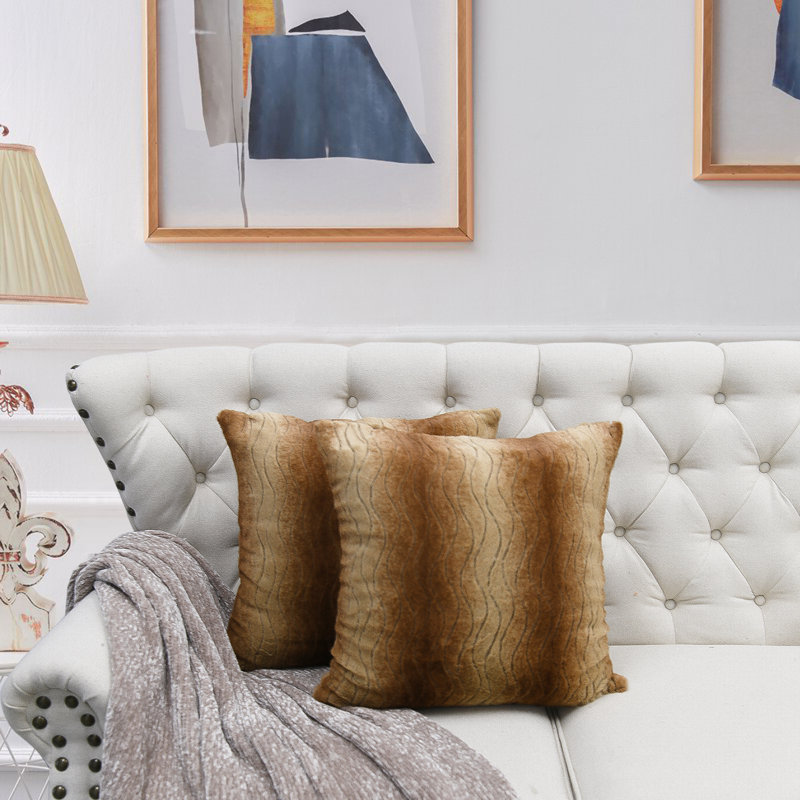 Housses de coussin en fausse fourrure, Leilani, 20 po x 20 po