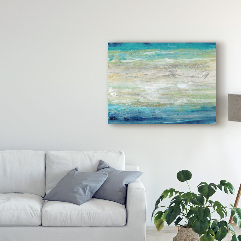 « wave length i », peinture sur toile tendue, H 14 po x l 19 po x P 2 po
