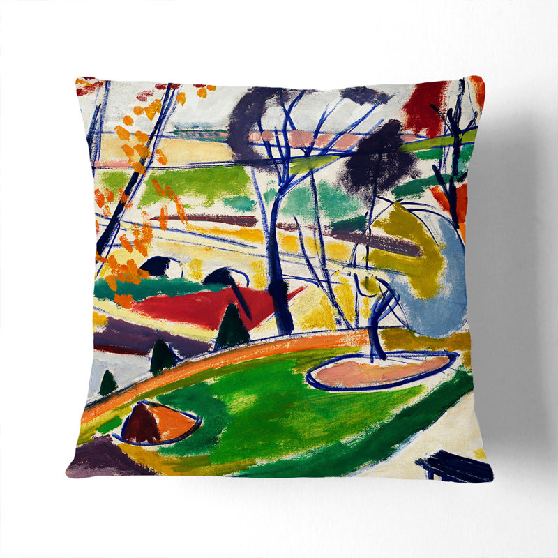 Landscape View Square Throw Cushion, 55cm H x 55cm W x 20cm D