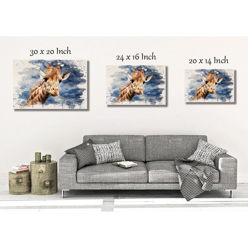 Giraffe 2 Painting on Canvas - Wrapped Canvas, 40cm H x 60cm W
