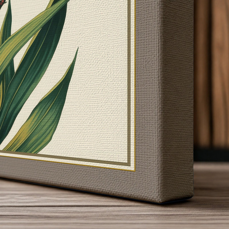 Three Carnations Botanical - Wrapped Canvas, 18x12 - 45.7 x 30.5 cm, Taupe Border