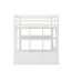 Lit mezzanine double avec bureau, tablettes de rangement et tiroirs