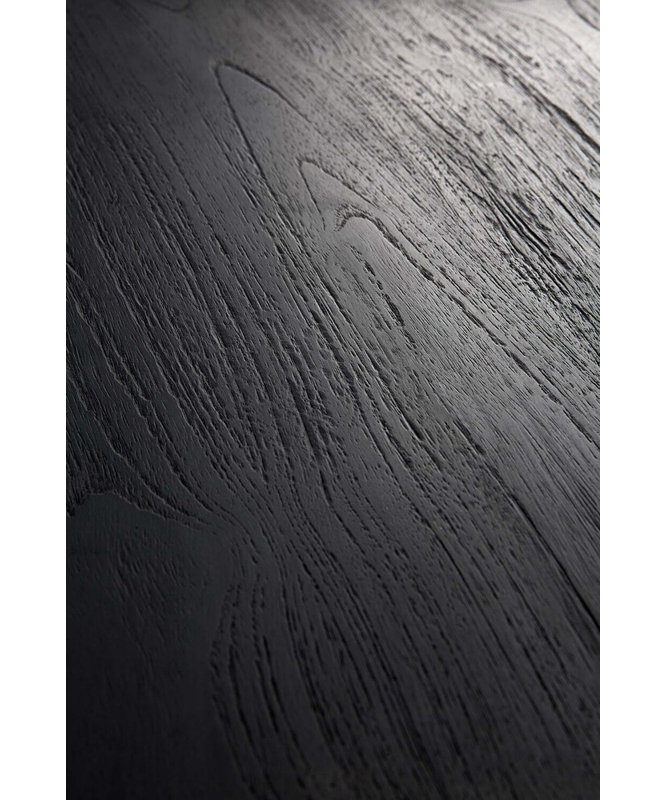 Solid Wood End Table, Black