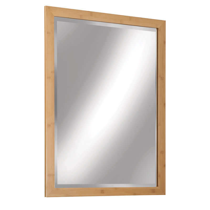 Hugoton Rectangle Mirror, Natural Bamboo