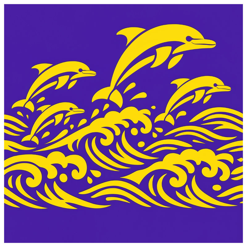 Housses de couette Dolphins Waves, Queen