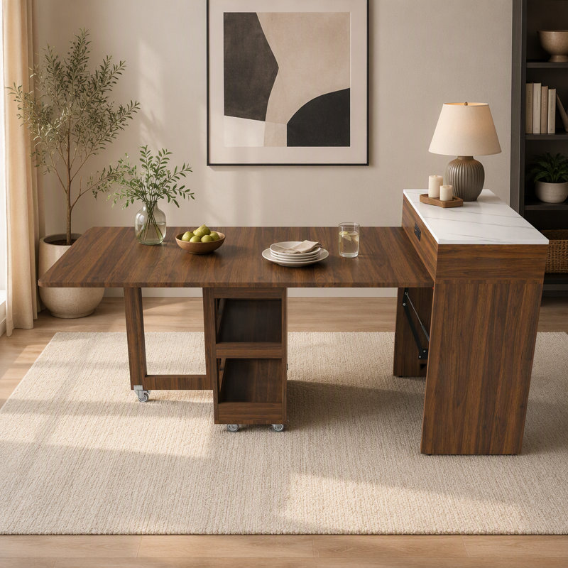 Dining Table, Naturel / Blanc