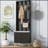 Modern Luxury 4-in-1 Hall Tree with Cushion, Versatile Coat Rack with 8 Hooks and Legs, Entryway Bench with Adjustable Shelves & Fluted Doors for Hallway, Living Room-446032853